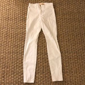 Joes Jeans Charlie High Rise Skinny White Jeans